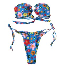 Sexy Bikini Solid color swimsuit multi-color